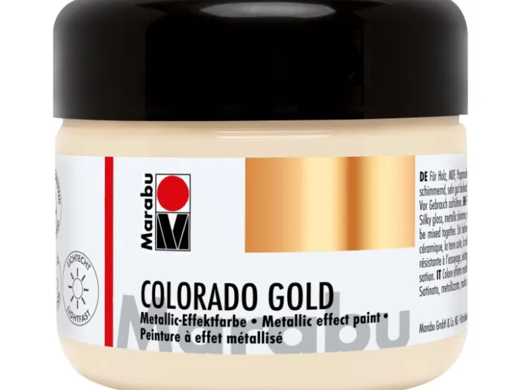 Marabu Colorado Gold Effektfarbe Weißgold 225 ml* Bastelfarben