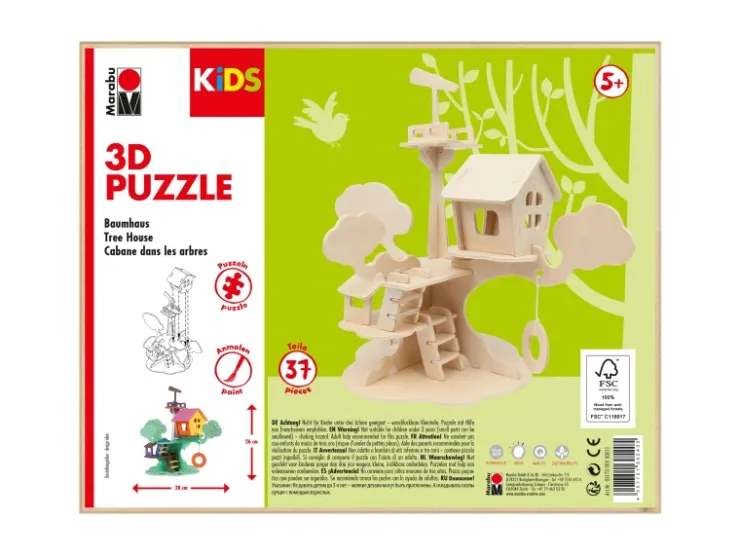 Marabu KiDS 3D Puzzle Baumhaus* Künstlerzubehör