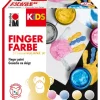 Marabu KiDS Fingerfarbe 4er Set 100 ml Sternenglanz* Bastelfarben
