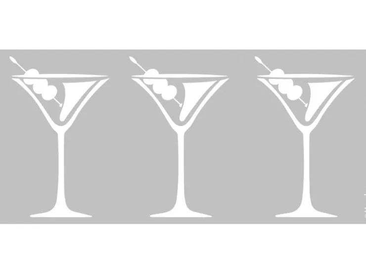 Marabu Schablone 15 x 33 cm Cocktail* Kreative Wandgestaltung