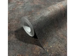 Marburg Vliestapete in Leicht Glänzender Betonoptik Uni Schwarz-Kupfer FSC®