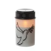 MARELIDA LED Grablicht Grabkerze Taube Friedhof Trauerlicht Gedenklicht 12cm Timer Weiß* Kerzen