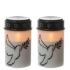 MARELIDA LED Grablichter Grabkerzen Taube Friedhof Trauerlicht Gedenklicht 12cm 2er Set* Kerzen