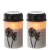 MARELIDA LED Grablichter Grabkerzen Pusteblume Friedhof Trauer Gedenklicht 12cm 2er Set* Kerzen