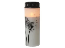 MARELIDA LED Grablichter Grabkerzen Pusteblume Friedhof Trauer Gedenklicht Timer 2er Set* Kerzen