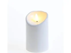 MARELIDA LED Kerze Für Außen Balkon Terrasse Garten 3D Flamme Flackernd Timer H 12,5cm* Kerzen
