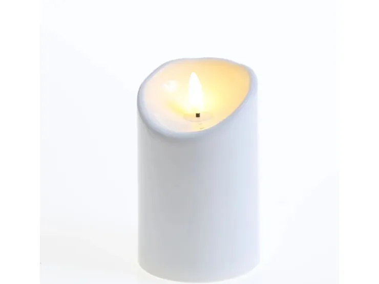 MARELIDA LED Kerze Für Außen Balkon Terrasse Garten 3D Flamme Flackernd Timer H 12,5cm* Kerzen