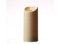 MARELIDA LED Kerze Für Außen Garten Balkon Flackernd Timer H 17,5cm D 7,5cm Creme* Kerzen