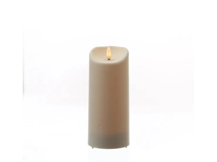 MARELIDA LED Kerze Für Außen Garten Balkon Flackernd Timer H 17,5cm D 7,5cm Creme* Kerzen