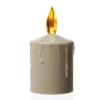MARELIDA LED Kerze Grabkerze Grablicht Für Laternen H 11,5cm Lichtsensor Bis 500h Beige