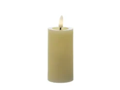 MARELIDA LED Kerzenset LINA Rustik Optik Für Adventskranz H 12,5cm Timer Creme 4er Set