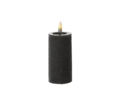 MARELIDA LED Kerzenset LINA Rustik Optik Für Adventskranz H 12,5cm Timer Grau 4er Set* Kerzen