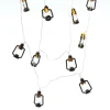MARELIDA LED Lichterkette Mini Laternen Dekogirlande 10 Schwarze Sturmlaternen L 1,8m