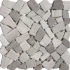 Marmormosaik Polygonal Matten Grey Stripes 30,5 cm x 30,5 cm* Mosaik