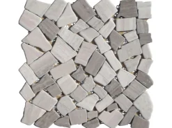 Marmormosaik Polygonal Matten Grey Stripes 30,5 cm x 30,5 cm* Mosaik