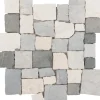 Marmormosaikmatte Murcino Creme-Grey-Black 28 cm x 28 cm