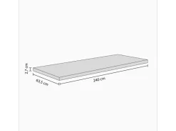 Massivholz Arbeitsplatte Bambus 240 cm x 63,5 cm x 2,7 cm* Wandregale
