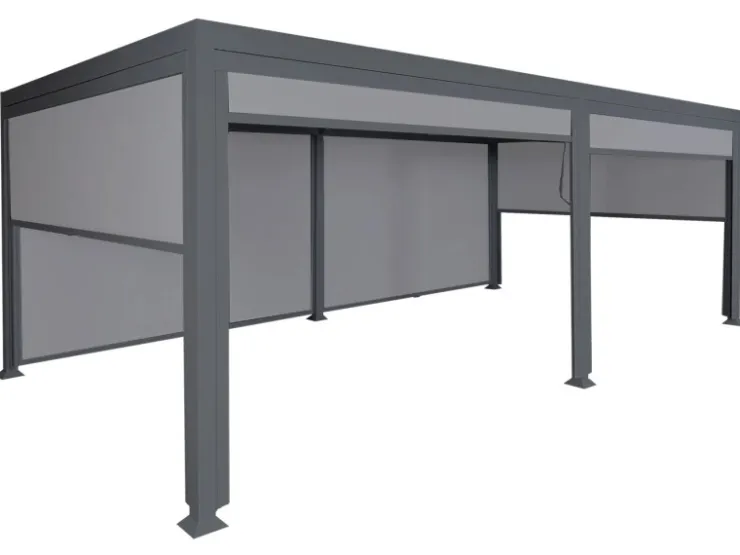 MCW Alu Pergola L41 mit 6x Seitenwand 3x6m* Insektenschutz