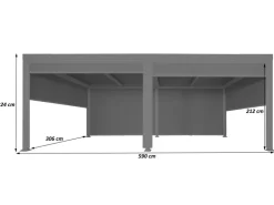 MCW Alu Pergola L41 mit 6x Seitenwand 3x6m* Insektenschutz