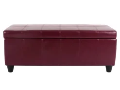 MCW Aufbewahrungs-Truhe Kriens Leder/Kunstleder 112x45x45cm