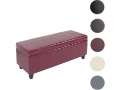 MCW Aufbewahrungs-Truhe Kriens Leder/Kunstleder 112x45x45cm