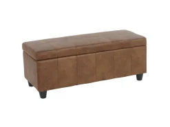 MCW Aufbewahrungs-Truhe Kriens Stoff/Textil 45x114x45cm Wildlederimitat* Aufbewahrung