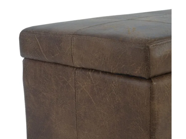 MCW Aufbewahrungs-Truhe Kriens Stoff/Textil 45x114x45cm Wildlederimitat* Aufbewahrung