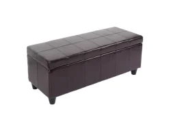 MCW Aufbewahrungs-Truhe Kriens Leder/Kunstleder 112x45x45cm