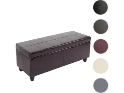 MCW Aufbewahrungs-Truhe Kriens Leder/Kunstleder 112x45x45cm