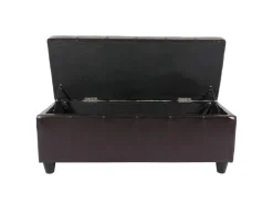 MCW Aufbewahrungs-Truhe Kriens Leder/Kunstleder 112x45x45cm
