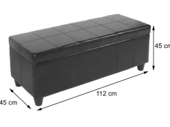 MCW Aufbewahrungs-Truhe Kriens Leder Und Kunstleder 112x45x45cm* Aufbewahrung