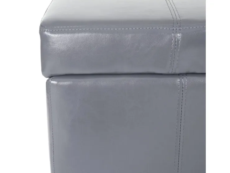 MCW Aufbewahrungs-Truhe Kriens Leder Und Kunstleder 112x45x45cm* Aufbewahrung
