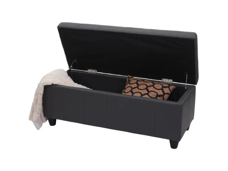 MCW Aufbewahrungs-Truhe Kriens Kunstleder 45x114x45cm Matt* Aufbewahrung