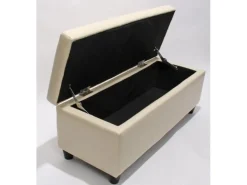 MCW Aufbewahrungs-Truhe Kriens Leder/Kunstleder 112x45x45cm