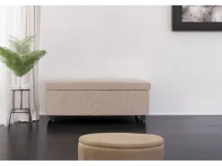 MCW Aufbewahrungs-Truhe Kriens Stoff/Textil 45x114x45cm* Sitzbänke