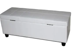 MCW Aufbewahrungs-Truhe Kriens Leder/Kunstleder 112x45x45cm