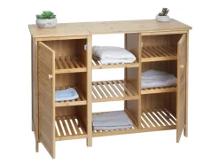 MCW Badezimmerschrank B18 2 Türen Bambus 87x99x33cm* Möbelserien