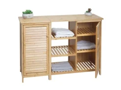 MCW Badezimmerschrank B18 2 Türen Bambus 87x99x33cm* Möbelserien