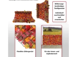 MCW Balkonsichtschutz N77 500x100cm Blatt - 500x100cm Blatt Dunkel* Bastelzubehör