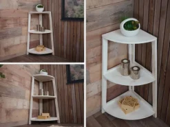 MCW Eckregal K44 Shabby Weiß