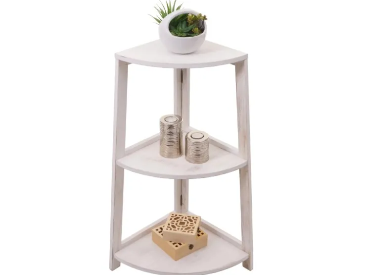 MCW Eckregal K44 Shabby Weiß