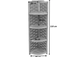 MCW Eckregal K85 Geflecht Anthrazit* Eckregale