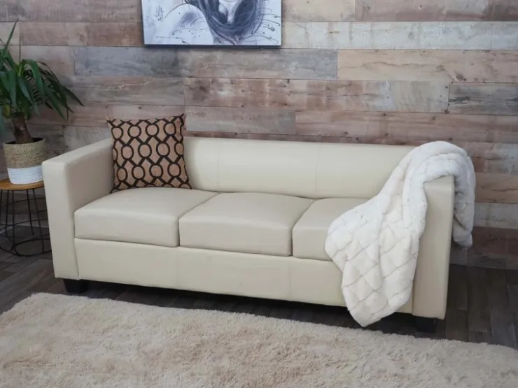 MCW 3er Sofa Lille Kunstleder