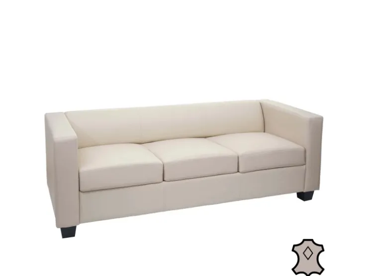 MCW 3er Sofa Lille Leder Creme* Sofas