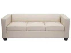 MCW 3er Sofa Lille Leder Creme* Sofas