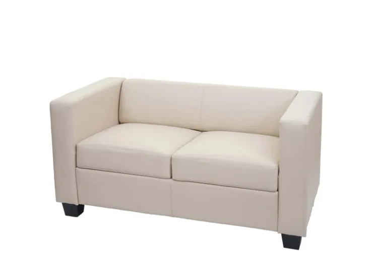 MCW 2er Sofa Lille Leder Creme