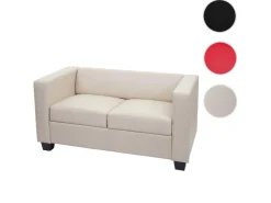 MCW 2er Sofa Lille Leder Creme