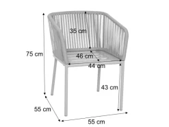 MCW 2er-Set Gartenstuhl N41 Kissen Taupe* Kissenbezüge