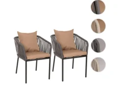 MCW 2er-Set Gartenstuhl N41 Kissen Taupe* Kissenbezüge