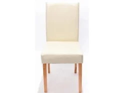 MCW Esszimmerstuhl Littau 2er-Set Leder Helle Beine* Stühle